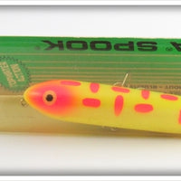 Vintage Heddon Yellow Orange Coachdog Zara Spook Lure On Card