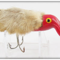 Vintage Lucky Bunny Bait Co. Red & White Lucky Bunny Lure