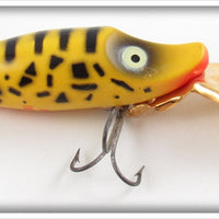 Vintage Heddon Yellow Coachdog Deep Dive River Runt Lure