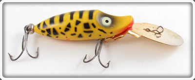 Vintage Heddon Yellow Coachdog Deep Dive River Runt Lure