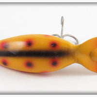 Vintage Heddon Spotted Orange Tadpolly Spook Lure 