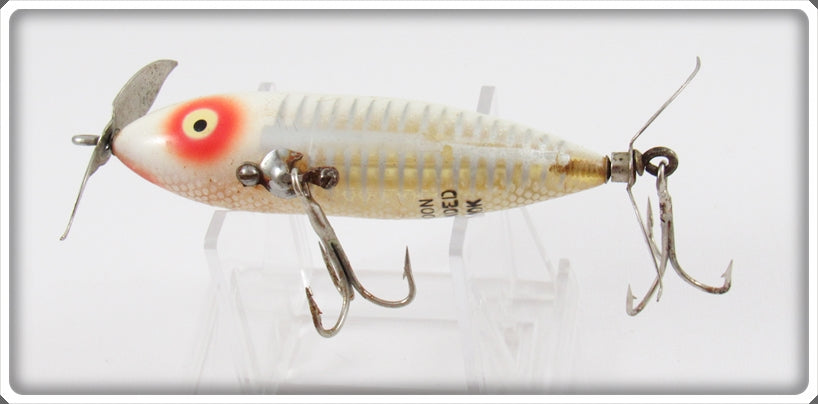 Vintage Heddon White Shore Wounded Spook Lure