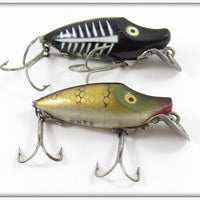 Heddon Pike Scale & Black Shore Midget River Runt Lure Pair