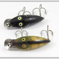 Heddon Pike Scale & Black Shore Midget River Runt Pair