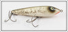 Vintage Heddon Silver Flitter Wood Zaragossa Lure