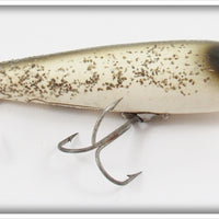 Vintage Heddon Silver Flitter Wood Zaragossa Lure