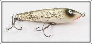 Vintage Heddon Silver Flitter Wood Zaragossa Lure