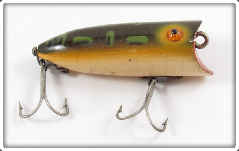 Vintage Heddon Bullfrog Wood Baby Lucky 13 Lure