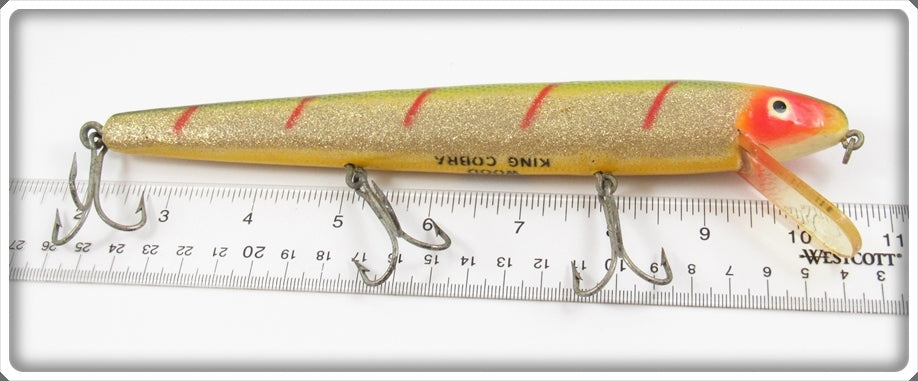 Vintage Heddon Perch Wood King Cobra Lure