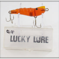 Vintage Gillespie Amber Lucky Lure Shrimp In Box