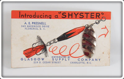 Vintage Glasgow Supply Co Glen Evans Shyster Spinner On Card 