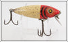 Vintage Pflueger Red Head White With Sparks Mustang Lure 