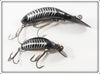 Vintage Heddon Black Shore Tadpolly Spook & Tiny Tad Pair