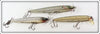 Vintage Heddon Gold Finish & Silver Finish Cobra Lot Of Three