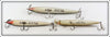 Heddon Gold Finish & Silver Finish Cobra Lot Of Three