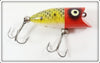 Vintage Heddon Red Head Frog Scale Tiny Lucky 13 Lure 370 JRH