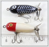 Heddon Black Shore & Red Head White Tiny Torpedo Pair