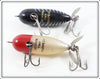 Heddon Black Shore & Red Head White Tiny Torpedo Pair