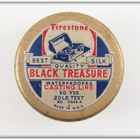 Vintage Firestone Black Treasure Casting Line Spool