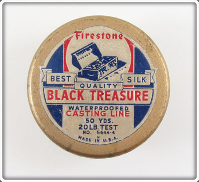 Vintage Firestone Black Treasure Casting Line Spool