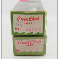 Creek Chub Black Mouse & Red Head Jointed Pikie Empty Box Pair