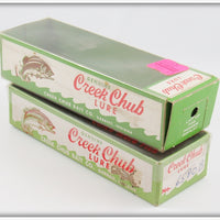 Creek Chub Black Mouse & Red Head Jointed Pikie Empty Box Pair