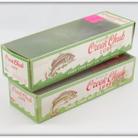 Creek Chub Black Mouse & Red Head Jointed Pikie Empty Box Pair