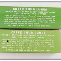 Creek Chub Black Mouse & Red Head Jointed Pikie Empty Box Pair