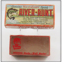 Heddon Red Head & Black Shore River Runt Empty Box Pair