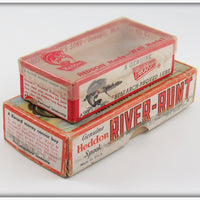 Heddon Red Head & Black Shore River Runt Empty Box Pair