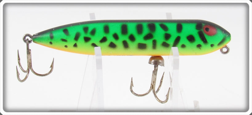 Vintage Heddon Fluorescent Green Crawdad Zara Puppy Lure