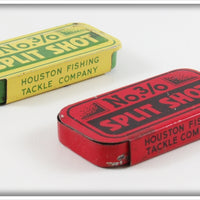 Houston Fishing Tackle Company Split Shot Tin Pair