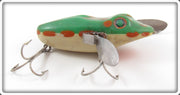 Vintage LeBoeuf Mfg Co. Green Frog Musky LeBoeuf Creeper Lure