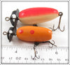 Helin Red/White & Orange Spotted Fishcake Pair