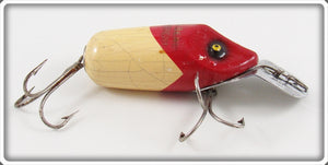 Vintage South Bend Red Arrowhead White Dive Oreno Lure