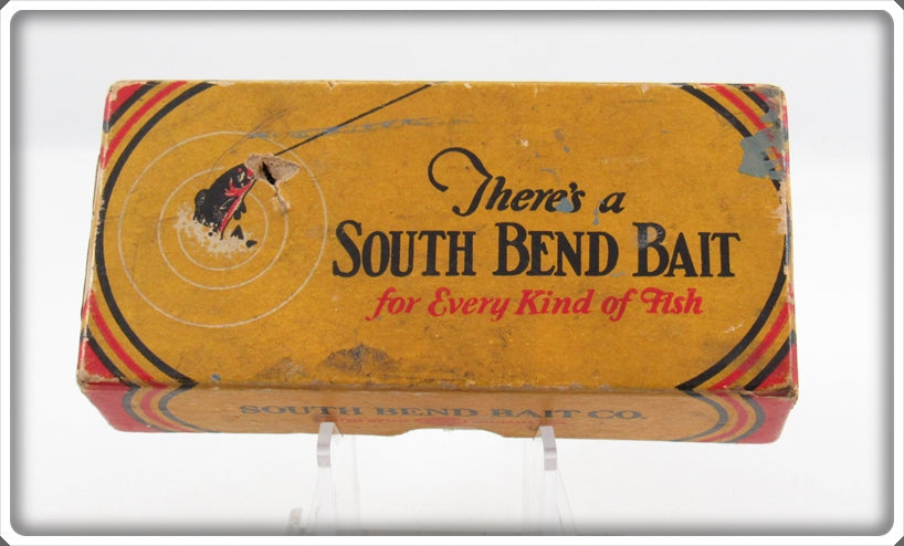 Vintage South Bend Red Head White Baby Teas Oreno Empty Lure Box