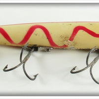 Paw Paw Red & White Serpentine Aristocrat Torpedo Lure 