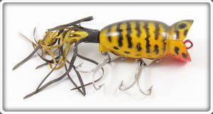 Vintage Fred Arbogast Yellow Coachdog Hula Popper Lure