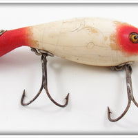 Vintage Heddon Red & White Tadpolly Lure 