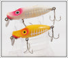 Millsite Silver Rib Floater & White Rib Baby Sinker Pair In One Box Bottom