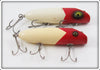 Vintage South Bend Red Arrowhead White Bass Oreno Lure Pair