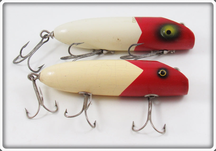 Vintage South Bend Red Arrowhead White Bass Oreno Lure Pair