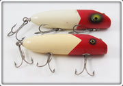 Vintage South Bend Red Arrowhead White Bass Oreno Lure Pair