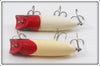South Bend Red Arrowhead White Bass Oreno Pair