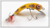 Vintage Catch All Inc Yellow & Brown Frog Lure