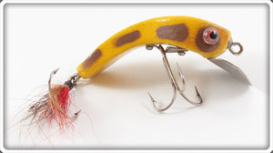 Vintage Catch All Inc Yellow & Brown Frog Lure