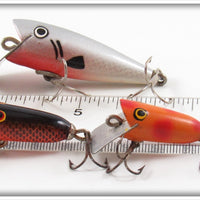 York Baits Orange, Red & Silver Susquehanna Chub Lot Of Three