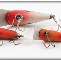 York Baits Orange, Red & Silver Susquehanna Chub Lot Of Three