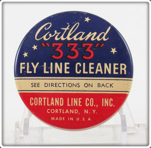 Vintage Cortland 333 Fly Line Cleaner Tin