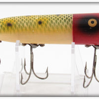 Vintage Heddon Red Head Frog Scale Lucky 13 Lure